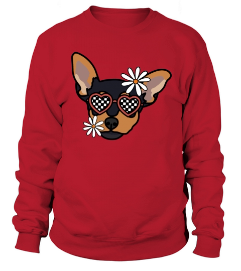 Min Pin Retro Dog Sweatshirt Unisex
