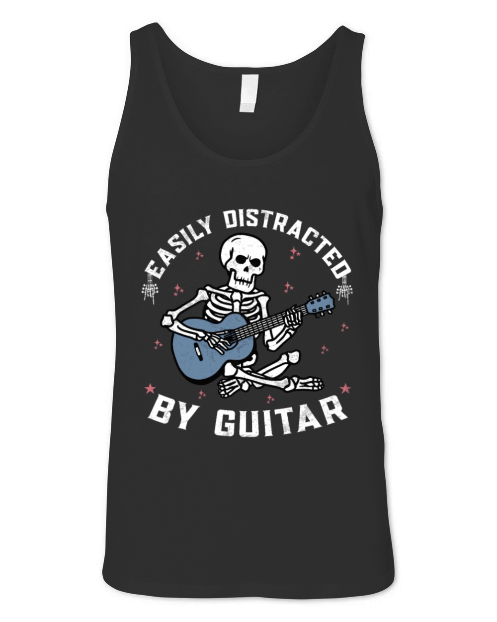 Funny Easily Distracted By Guitars Gift Guitar tee Unisex Jersey Tank