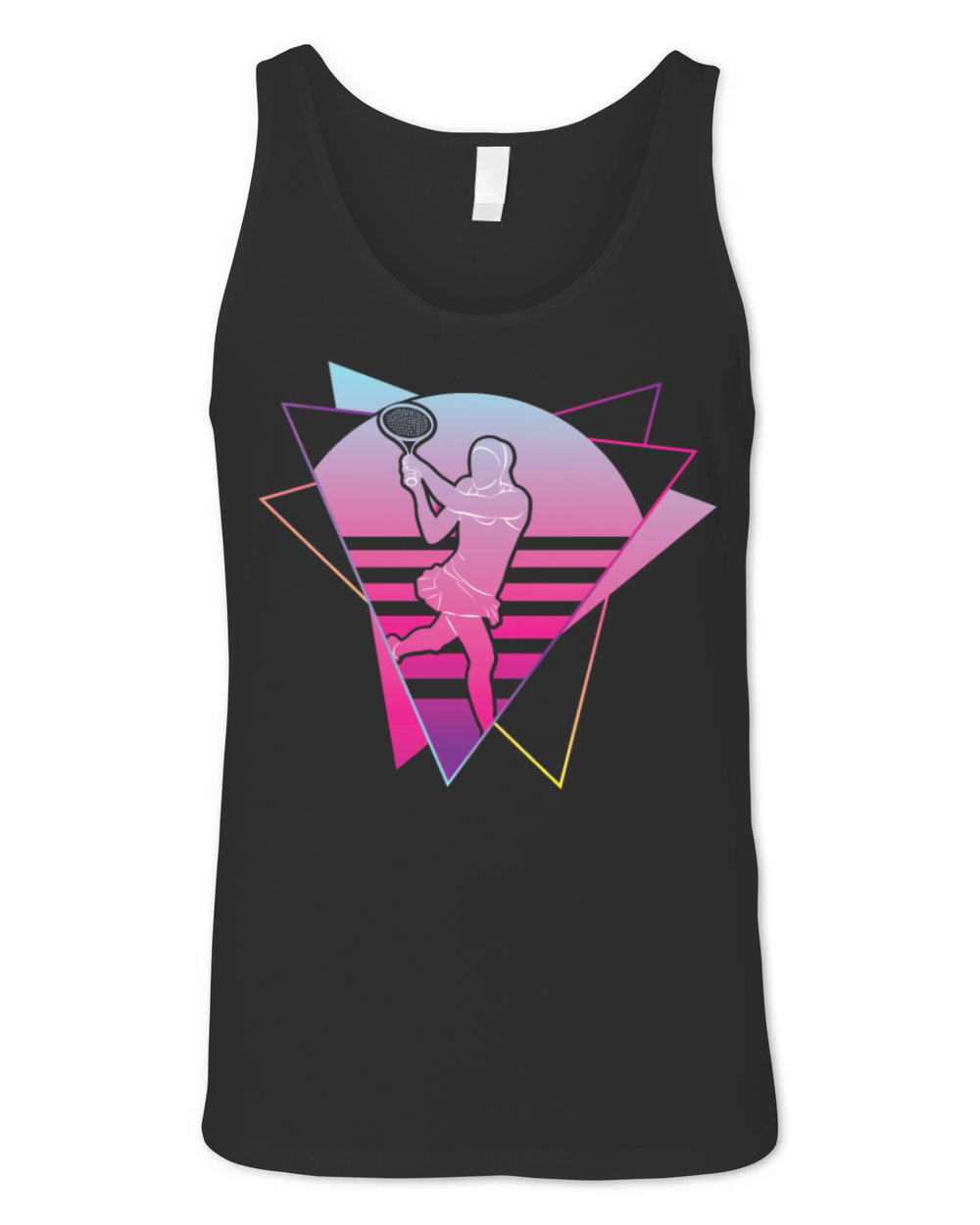 Funny Tennis Player Racket 80s 90s Unisex Jersey Tank