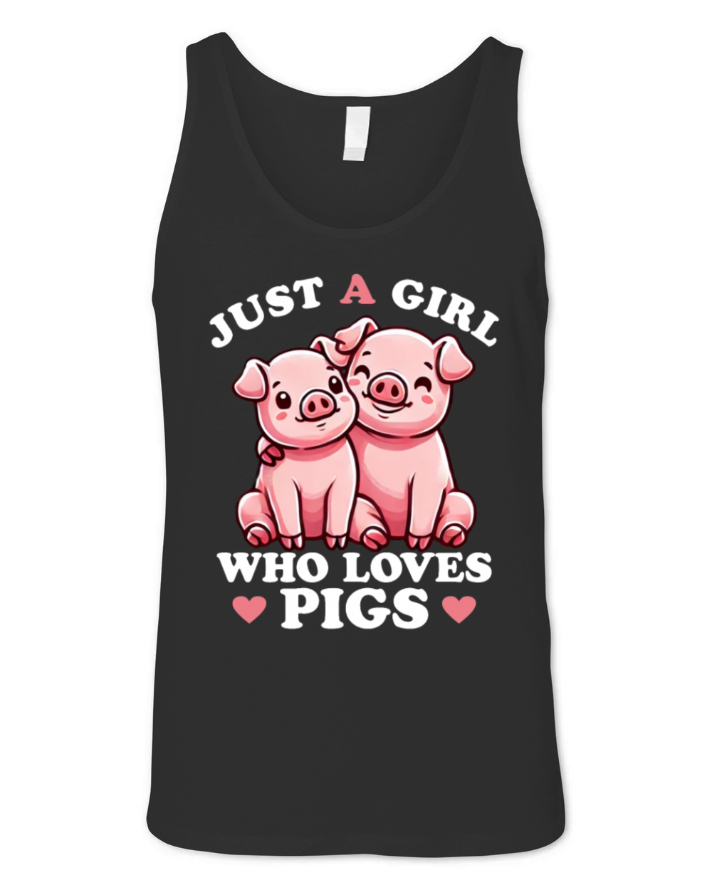 Just a Girl who Loves Pigs Women Piglet Lover Unisex Jersey Tank