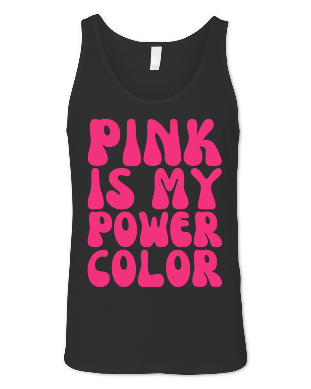 Pink Is My Power Color Breast Cancer Unisex Jersey Tank