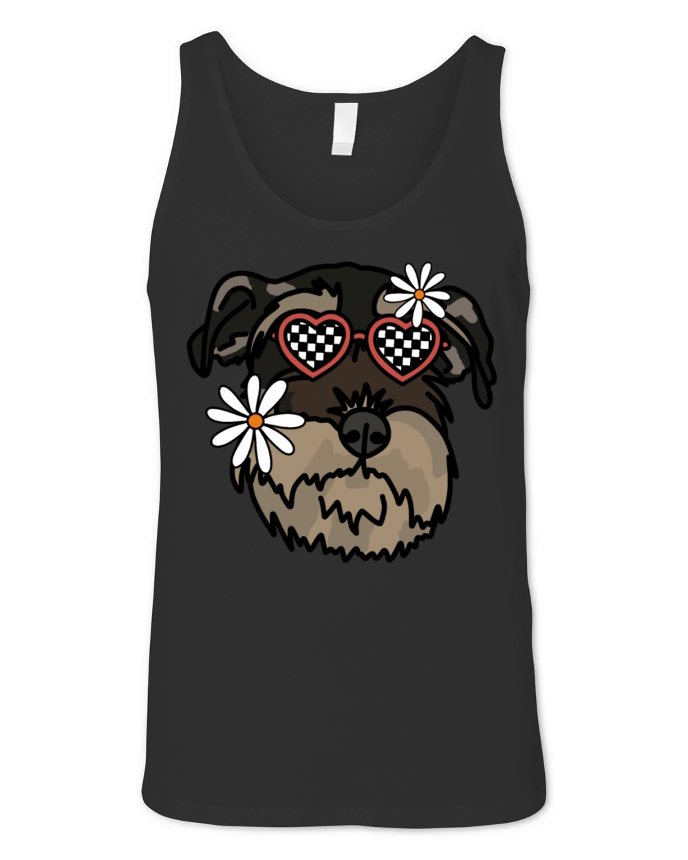 Schnauzer Retro Dog Unisex Jersey Tank
