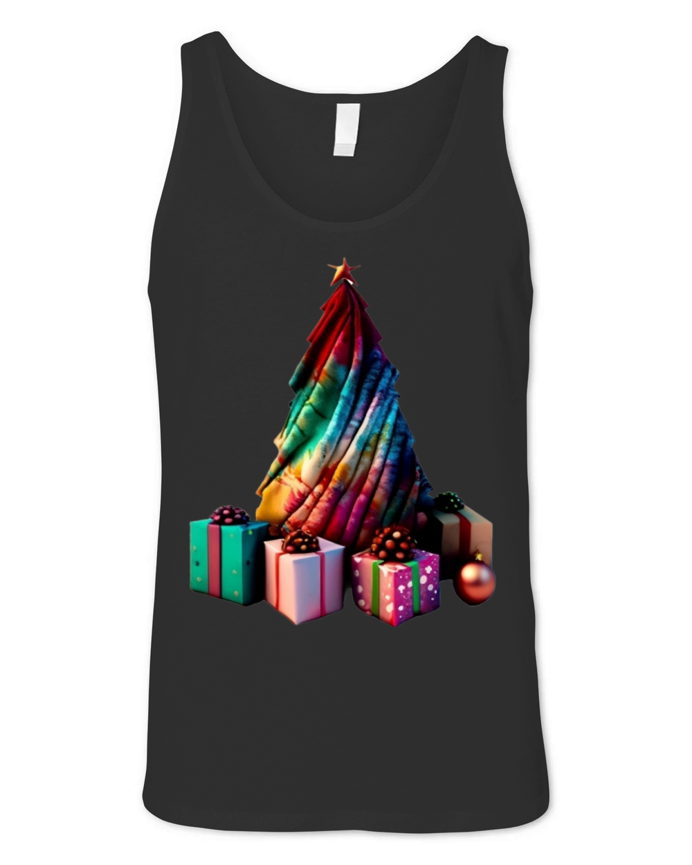 Tie-Dye Christmas Groovy 60s Vintage Retro Unisex Jersey Tank