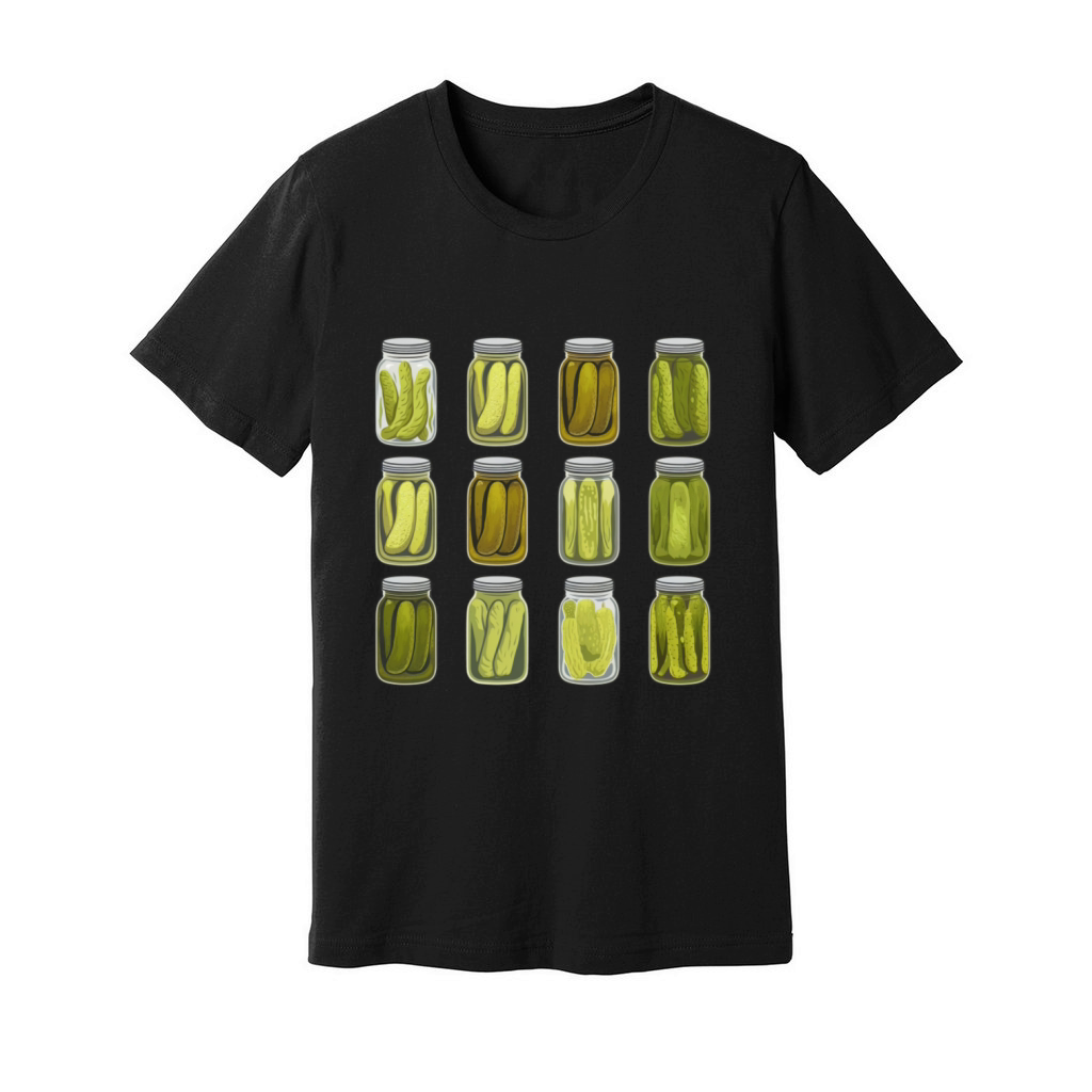 Pickle Lover Vintage Canned Pickles Jar Christmas Unisex Jersey Tee