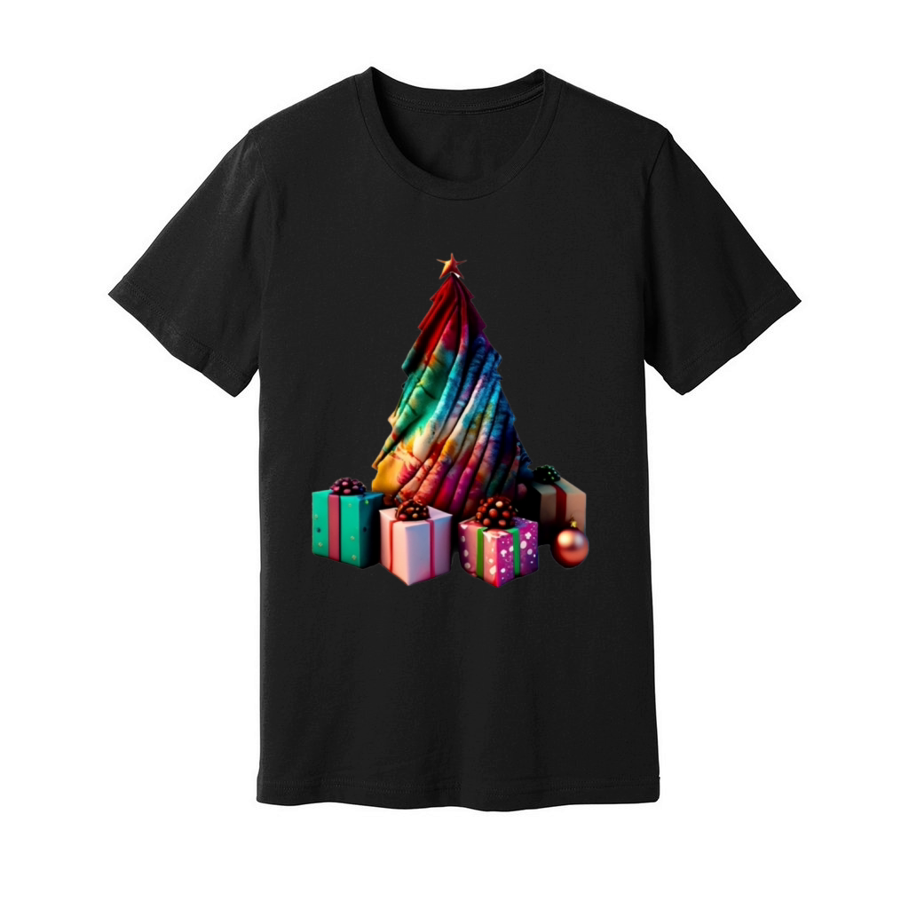 Tie-Dye Christmas Groovy 60s Vintage Retro Unisex Jersey Tee