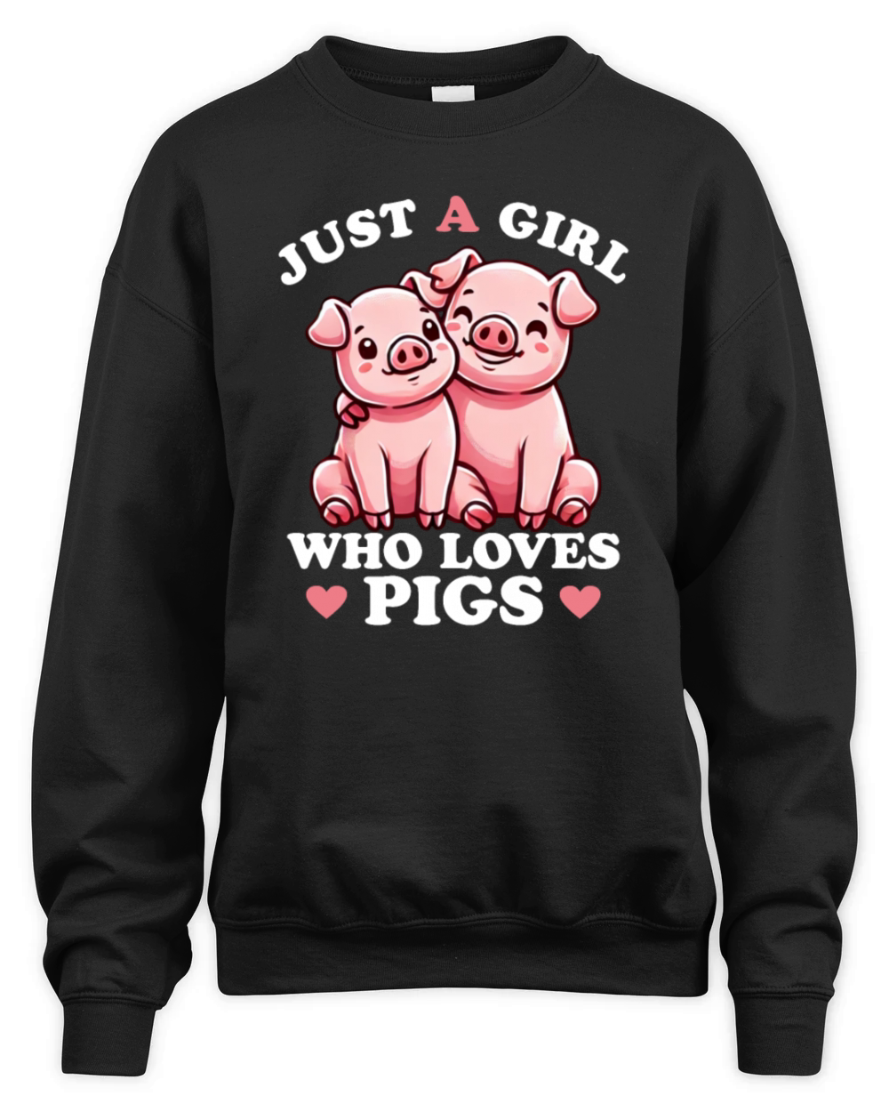 Just a Girl who Loves Pigs Women Piglet Lover Unisex Premium Crewneck Sweatshirt