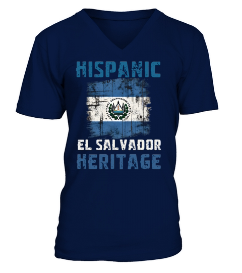 Hispanic El Salvador Heritage Month V-Neck T-shirt