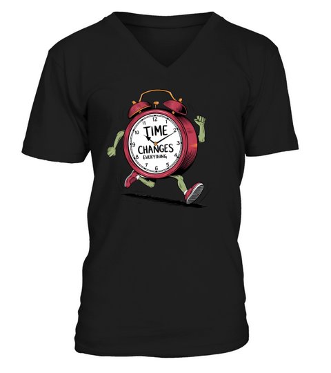 quotes Time Changes Everything V-Neck T-shirt