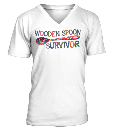 Wooden Spoon Survivor colorful V-Neck T-shirt