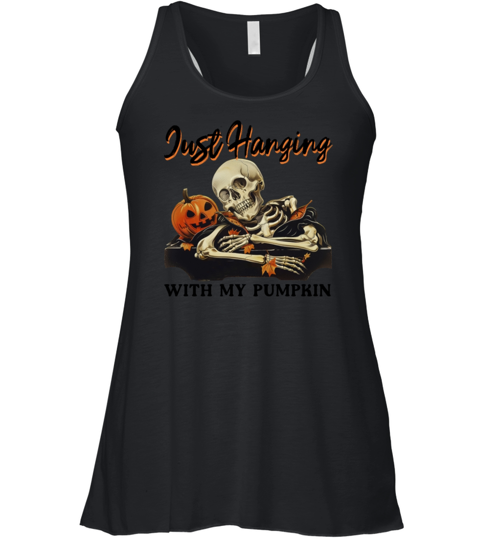 Just Hanging With My Pumpkin - Vintage Halloween Women's Flowy Tank Top