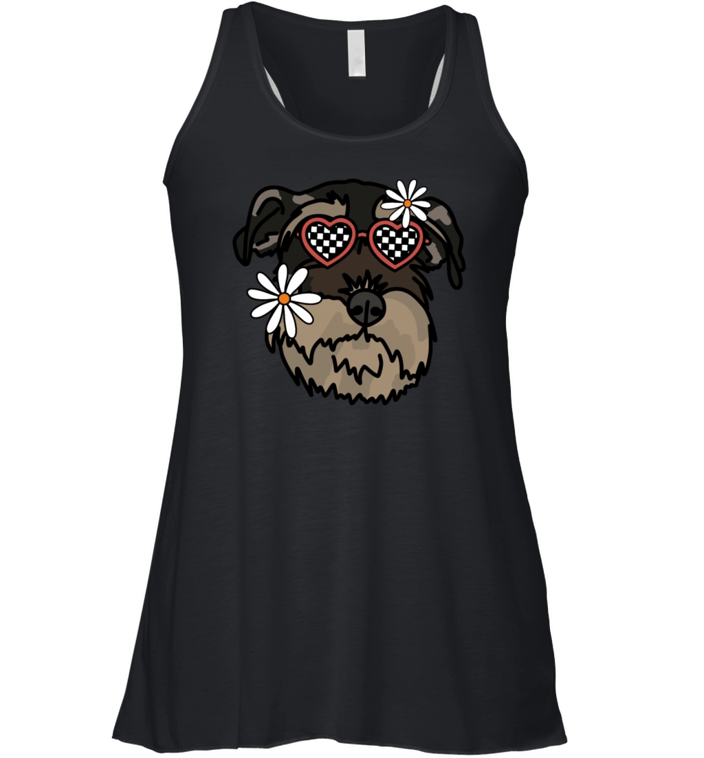 Schnauzer Retro Dog Women's Flowy Tank Top