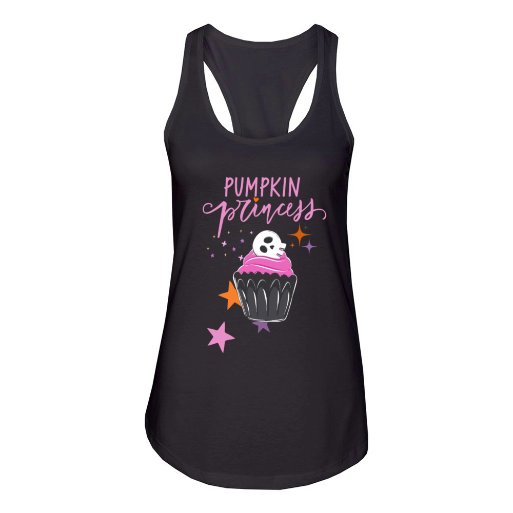Pinkoween Funny Quote Pumpkin Princess Women's Racerback Tank