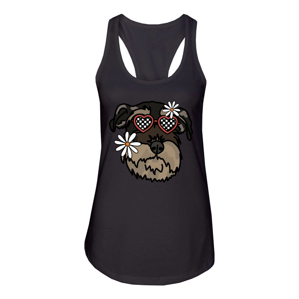 Schnauzer Retro Dog Women's Racerback Tank