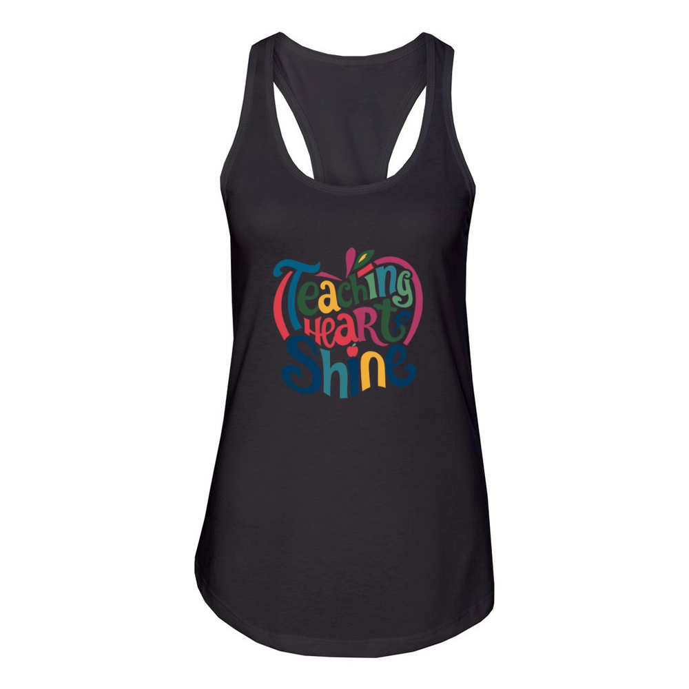 Teachers Heart Shirts Women's Racerback Tank