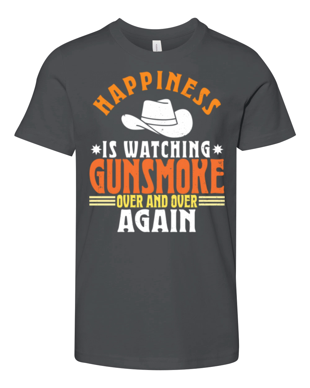 Happiness Is Watching Gunsmoke Over And Over Again Youth Unisex Jersey Tee