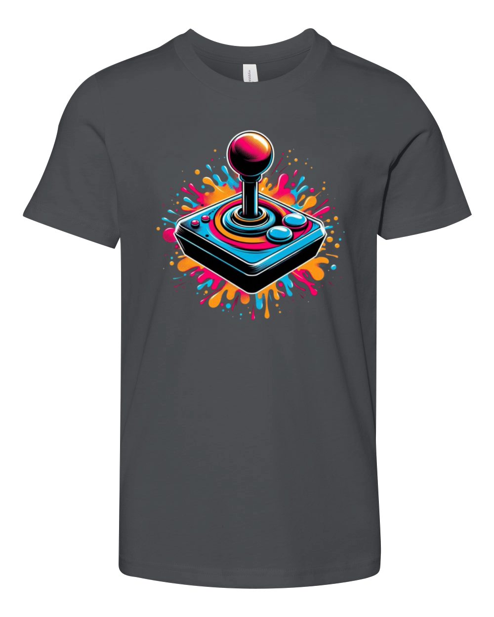 Retro Joystick Splash Vintage Gaming Design 1 Youth Unisex Jersey Tee