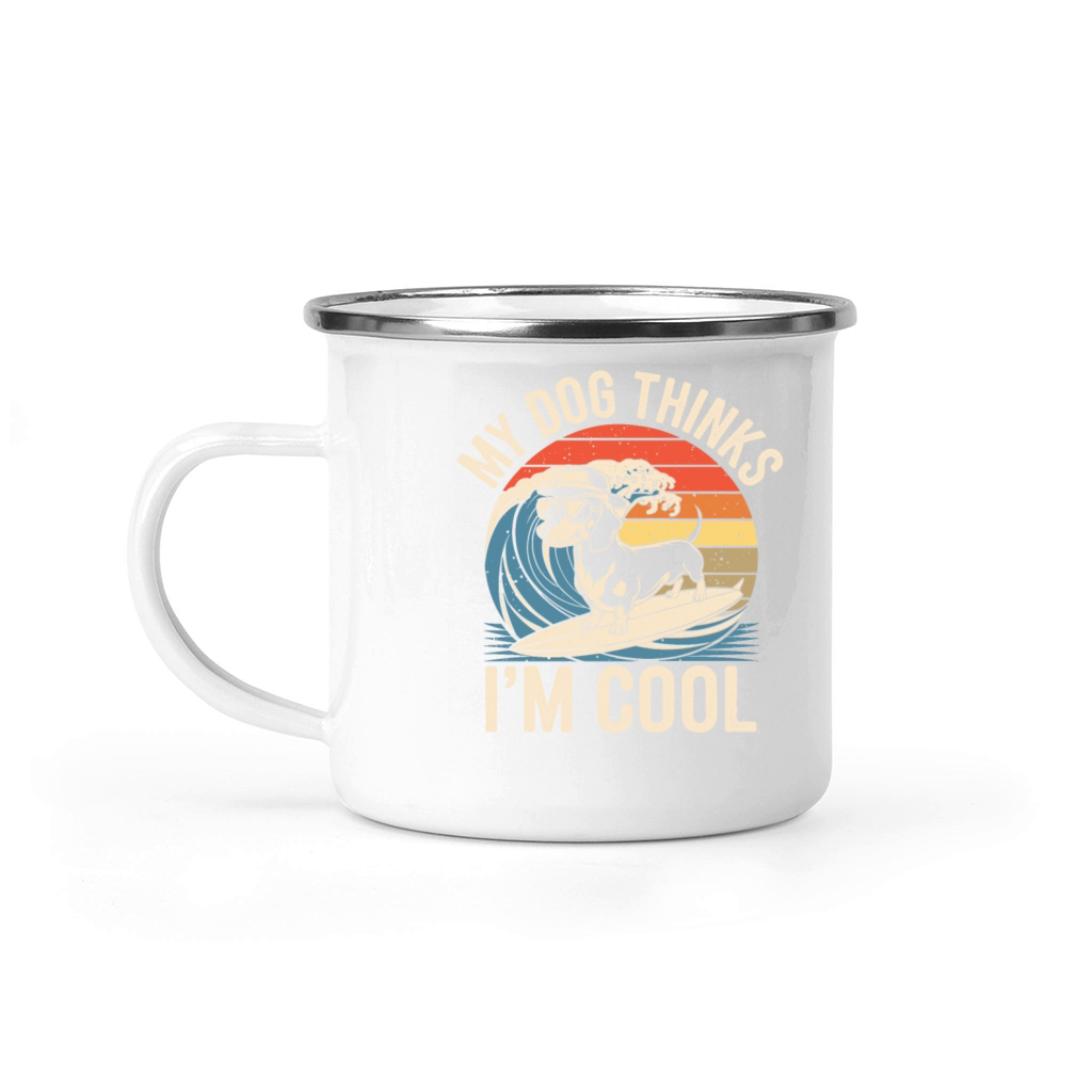 Dachshund My Dog Thinks Im Cool Camping Mug