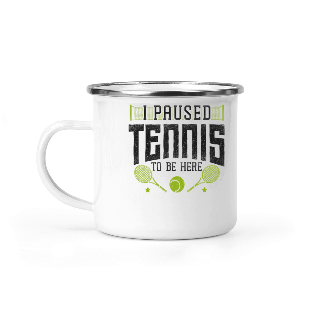 Funny Tennis Player Racket I Camping Mug