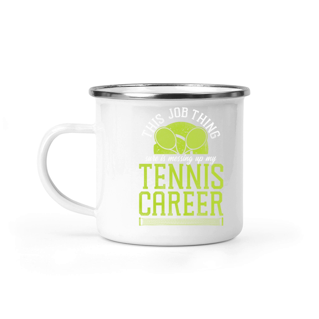 Funny Tennis Player Racket This Camping Mug