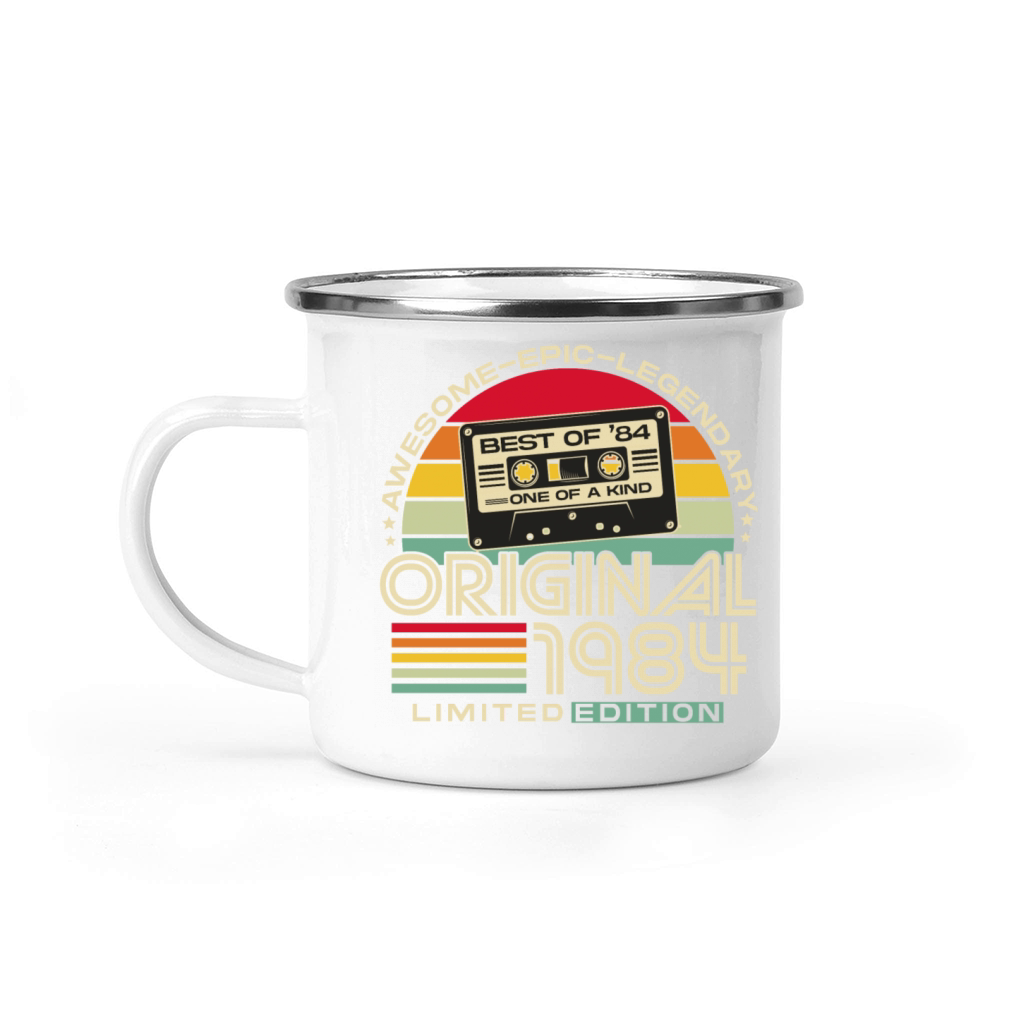 Vintage 1984 Retro 40th Birthday Camping Mug