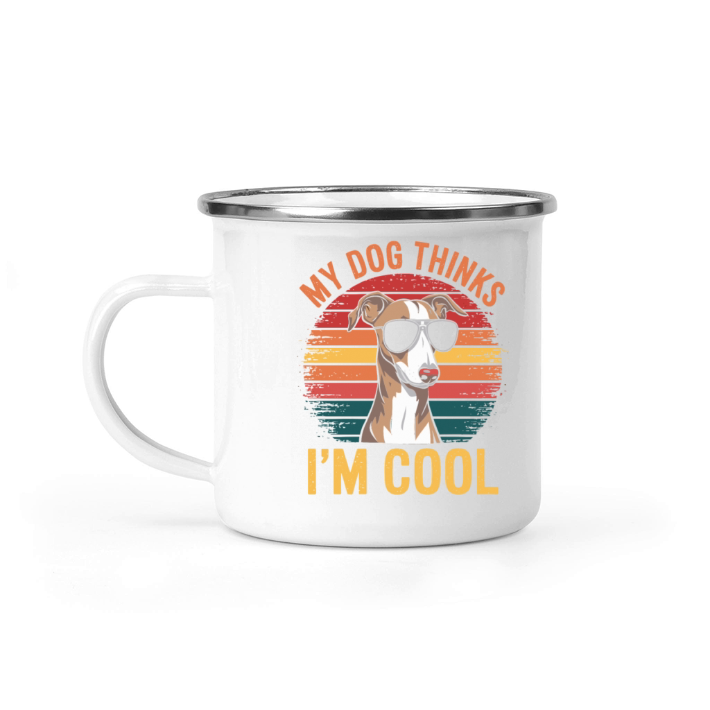 Whippet Dog My Dog Thinks Im Cool Camping Mug
