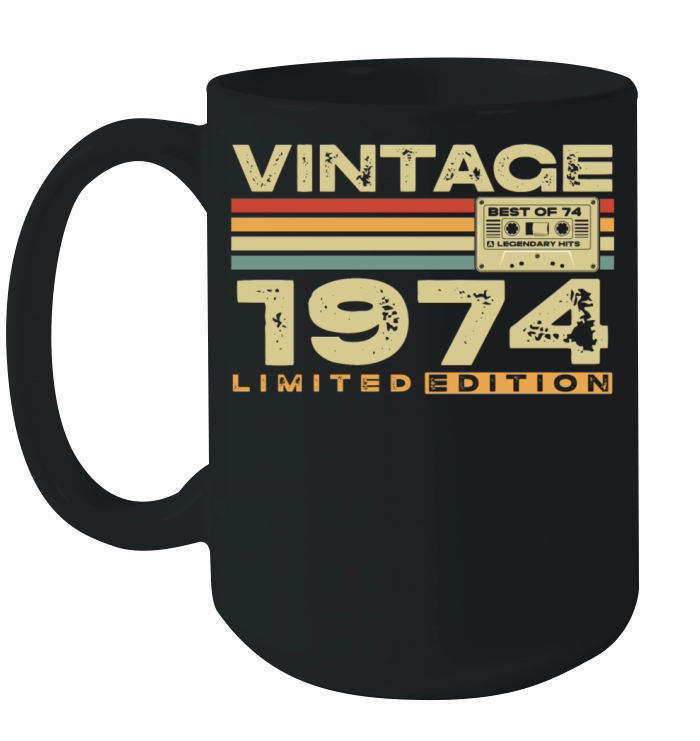 1974 Vintage Retro 50th birthday Ceramic Mug