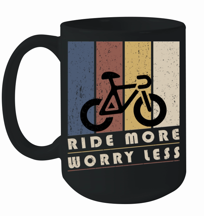 Ride More Worry Less Ceramic Mug