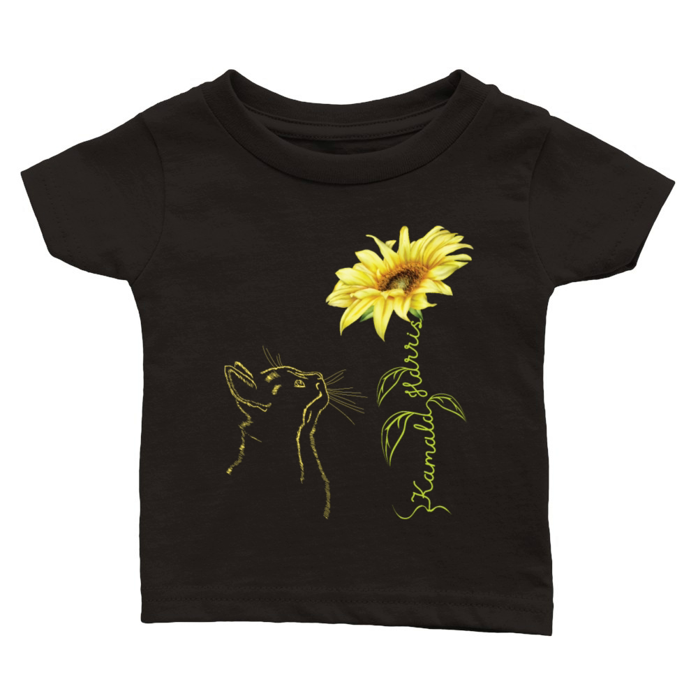 Kamala Harris For President 2024 Sunflower Vintage Classic Baby Crewneck T-shirt