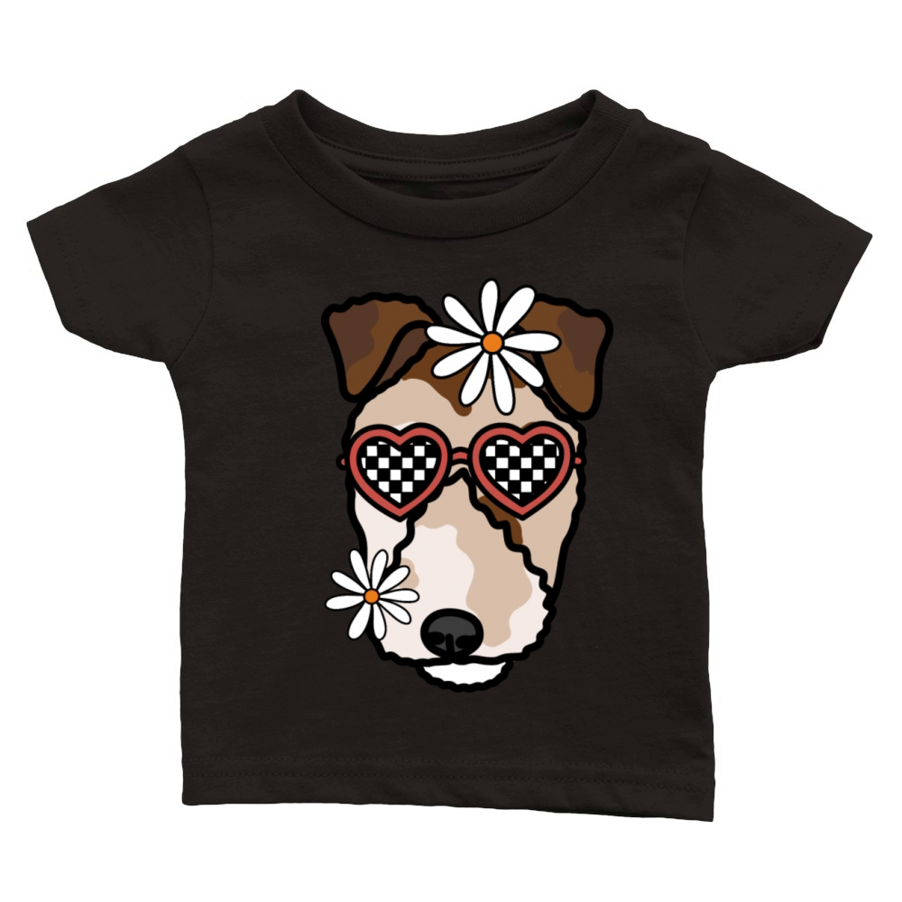 Wire Fox Terrier Retro Dog Classic Baby Crewneck T-shirt