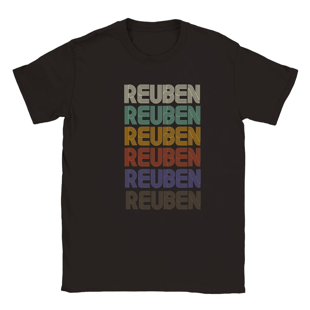 REUBEN First Name Retro Pattern Vintage Stylet Classic Kids Crewneck T-shirt