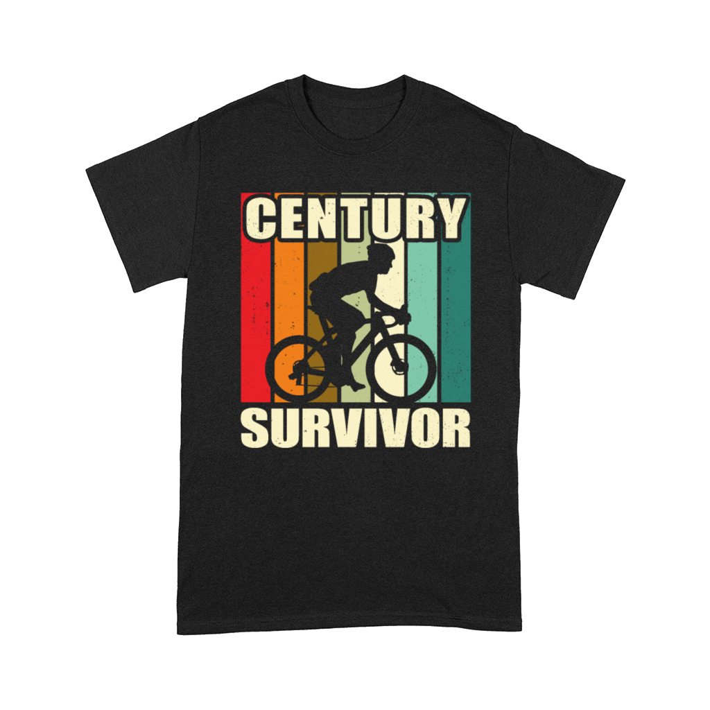Century Survivor 100 Mile Bicycle Road Cycling Comfort T-shirt