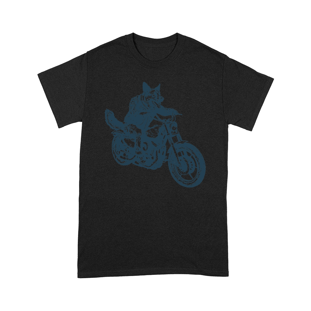 German Shepherd Biker Motorcycle Chopper Alsatian Comfort T-shirt