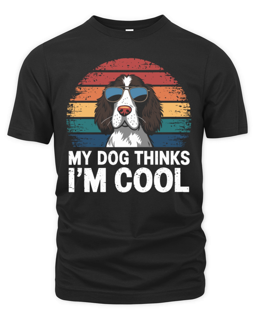 English Springer Spaniel My Dog Thinks Im Cool Organic Unisex T-shirt