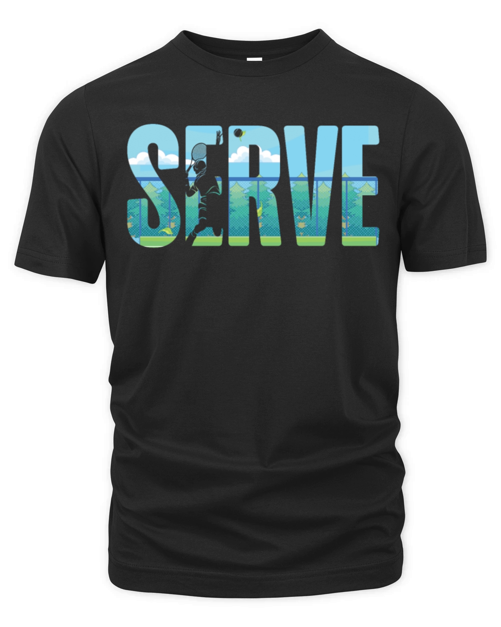 Funny Tennis Player Racket Serve Organic Unisex T-shirt