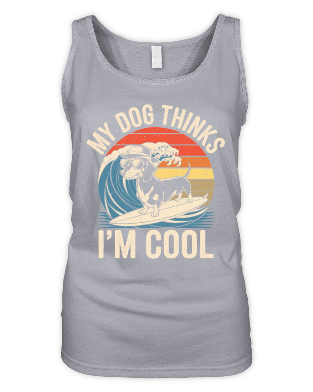 Dachshund My Dog Thinks Im Cool Organic Women's Tank Top