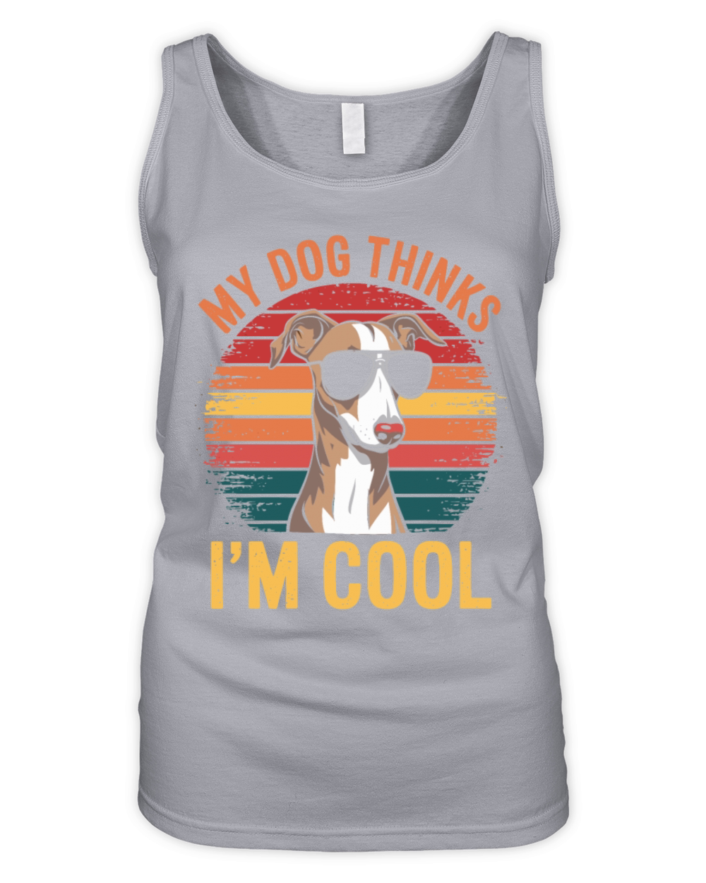 Whippet Dog My Dog Thinks Im Cool Organic Women's Tank Top