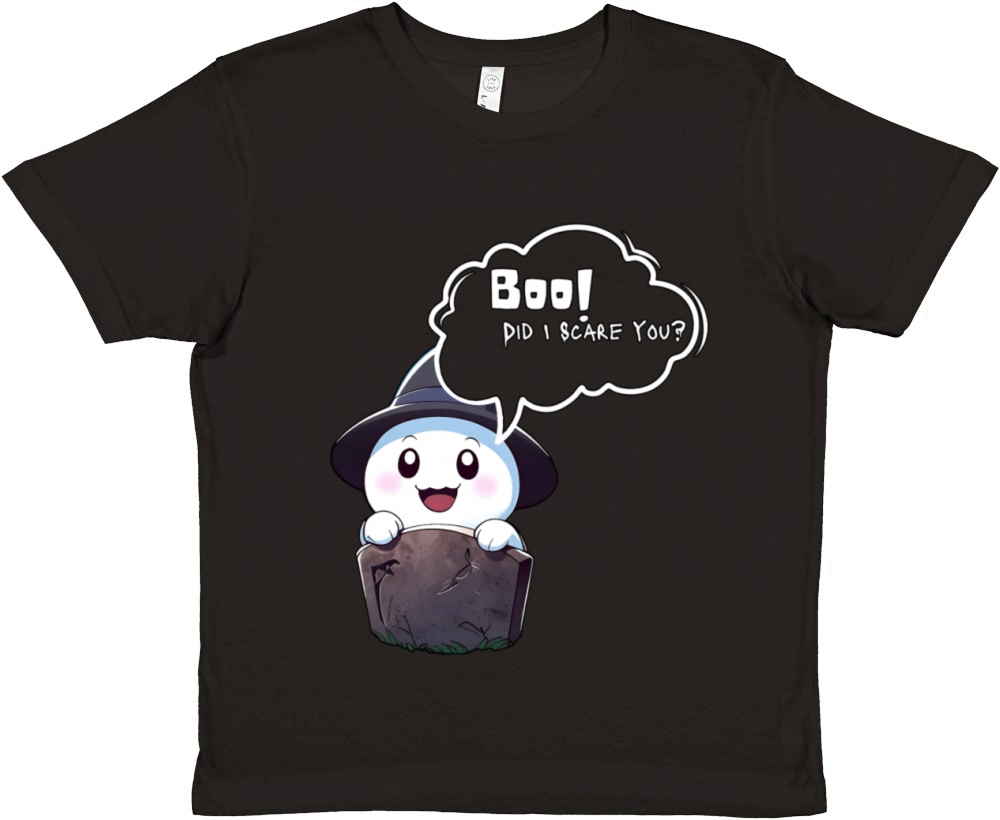 Cute Ghost Design Premium Kids Crewneck T-shirt