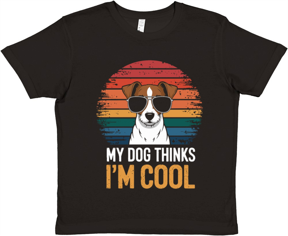 Jack Russell Terrier My Dog Thinks Im Cool Premium Kids Crewneck T-shirt