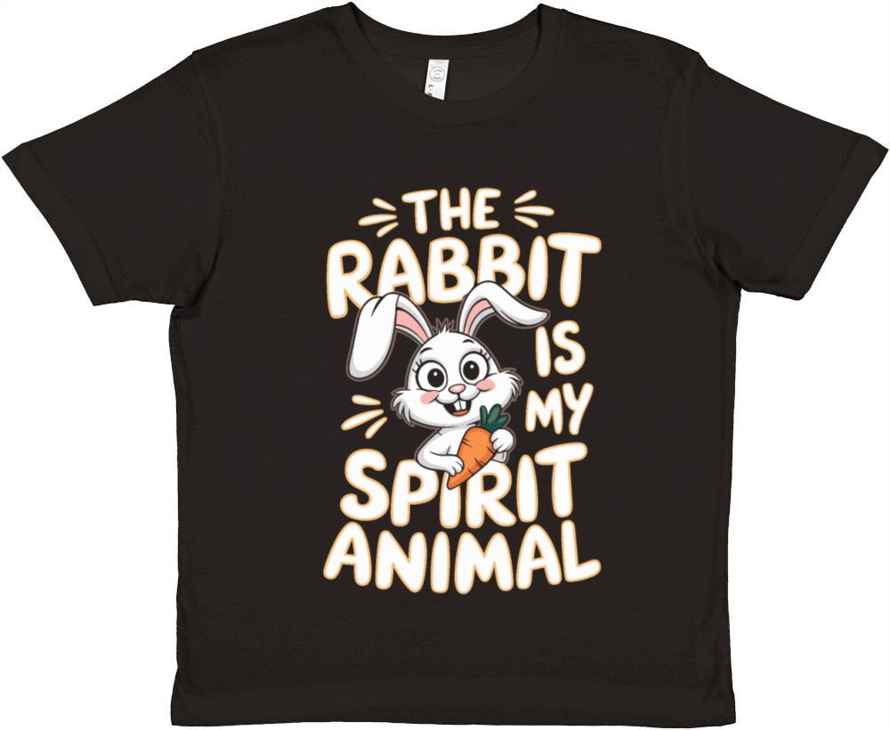 The Rabbit Is My Spirit Animal Premium Kids Crewneck T-shirt