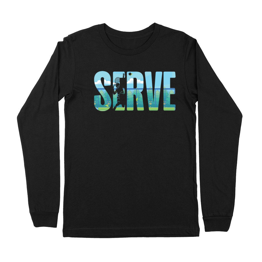 Funny Tennis Player Racket Serve Premium Long Sleeve