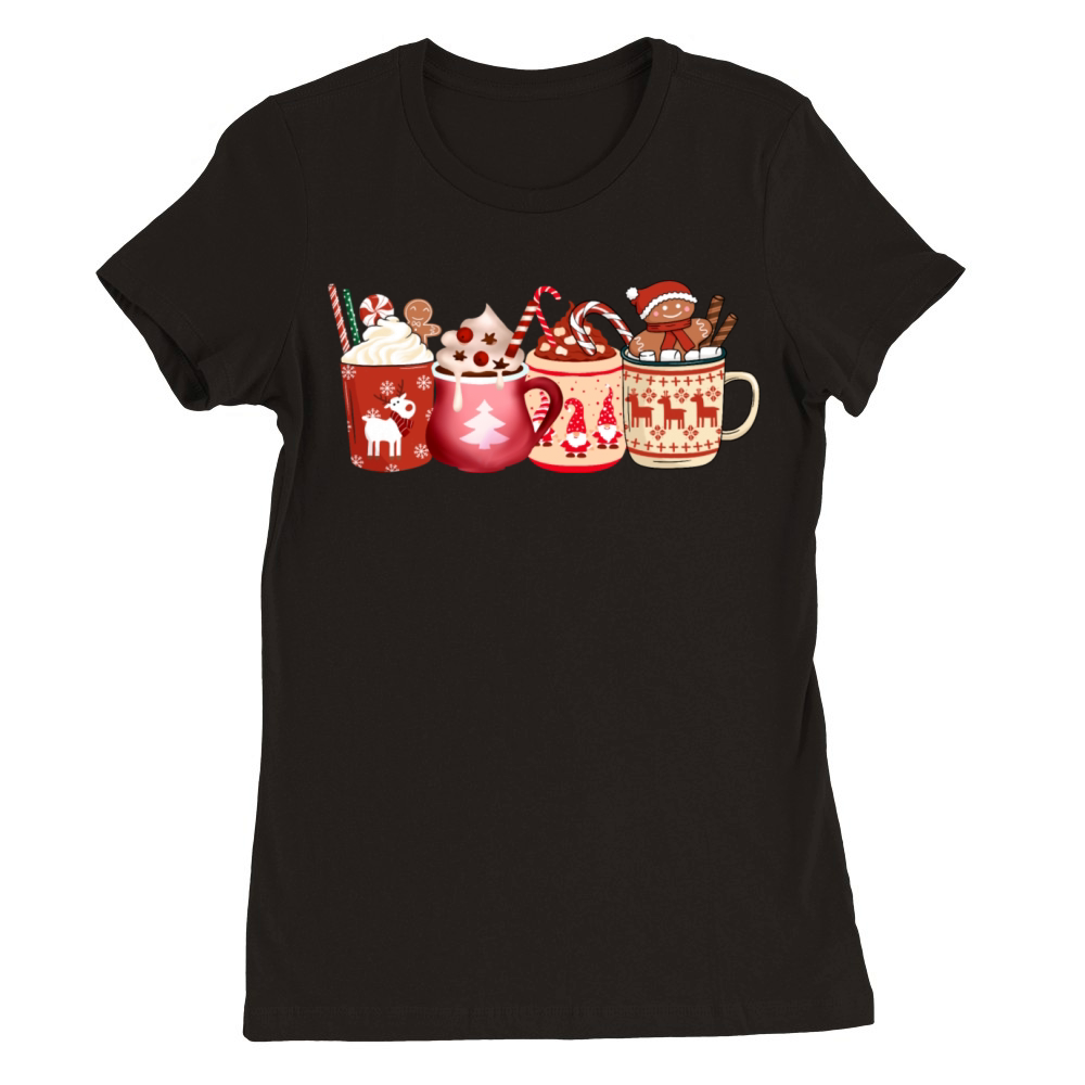 Christmas coffee mugs design Premium Womens Crewneck T-shirt