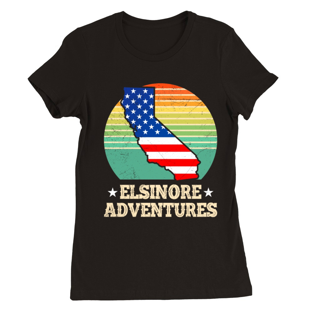 ELSINORE ADVENTURES USA Lake Elsinore Nevada Premium Womens Crewneck T-shirt