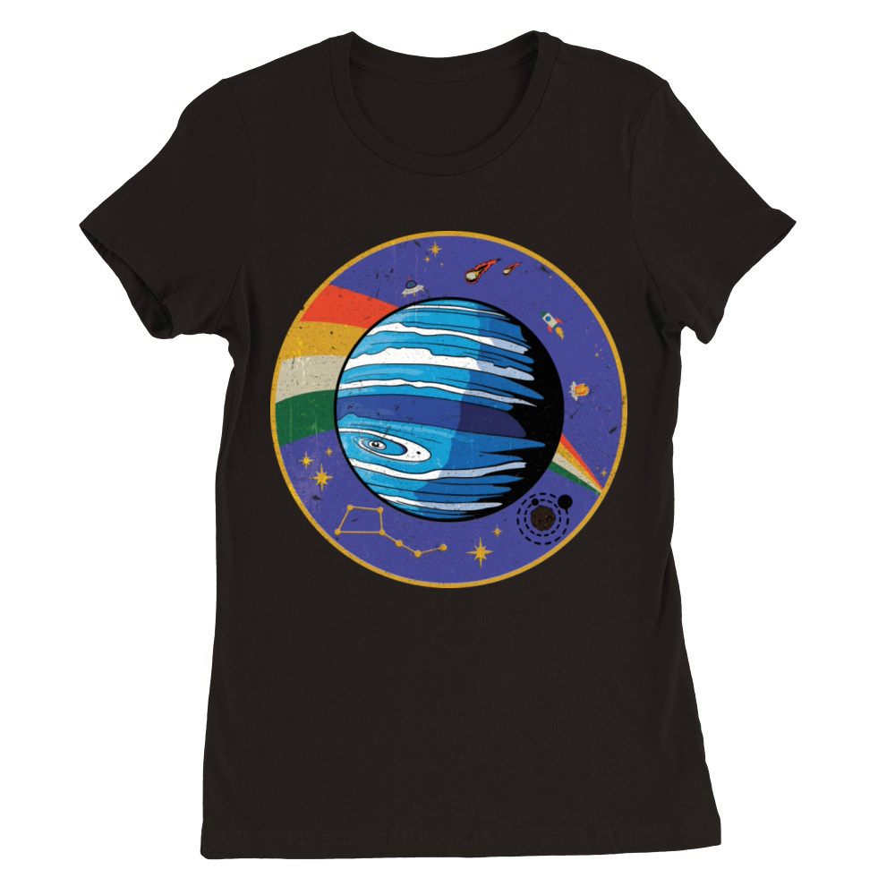 Neptune - Planet Vintage Premium Womens Crewneck T-shirt