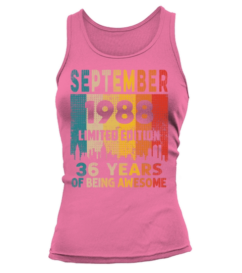Born in SEPTEMBER 1988 Vintage 36th Birthday Gift Tank top Woman