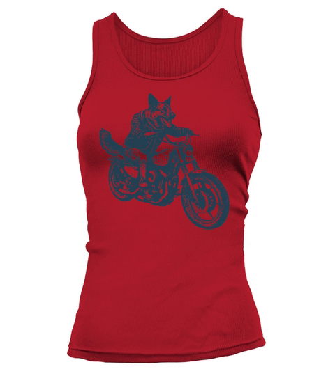 German Shepherd Biker Motorcycle Chopper Alsatian Tank top Woman