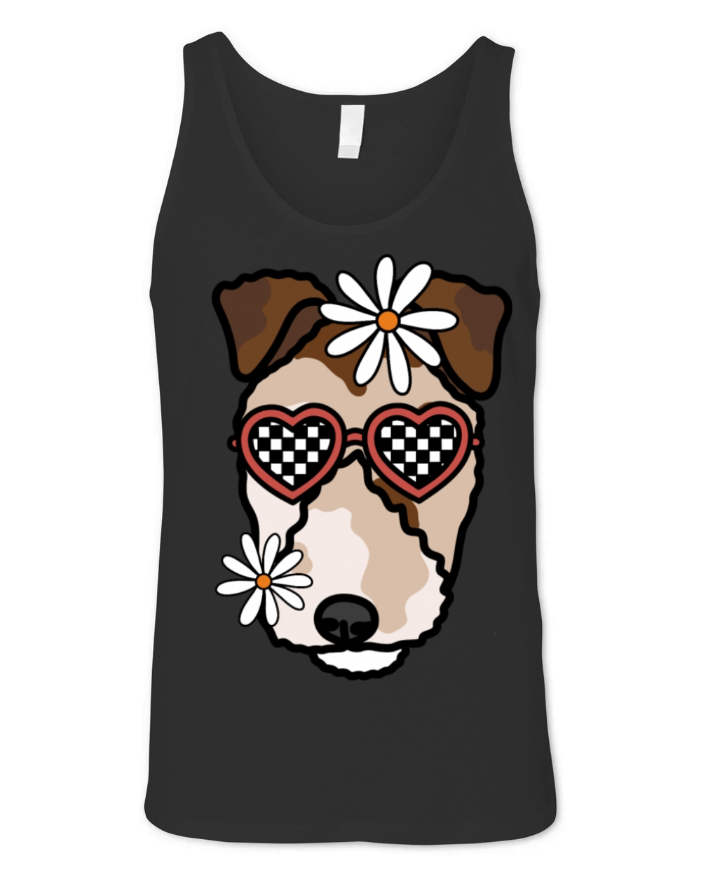 Wire Fox Terrier Retro Dog Unisex Jersey Tank