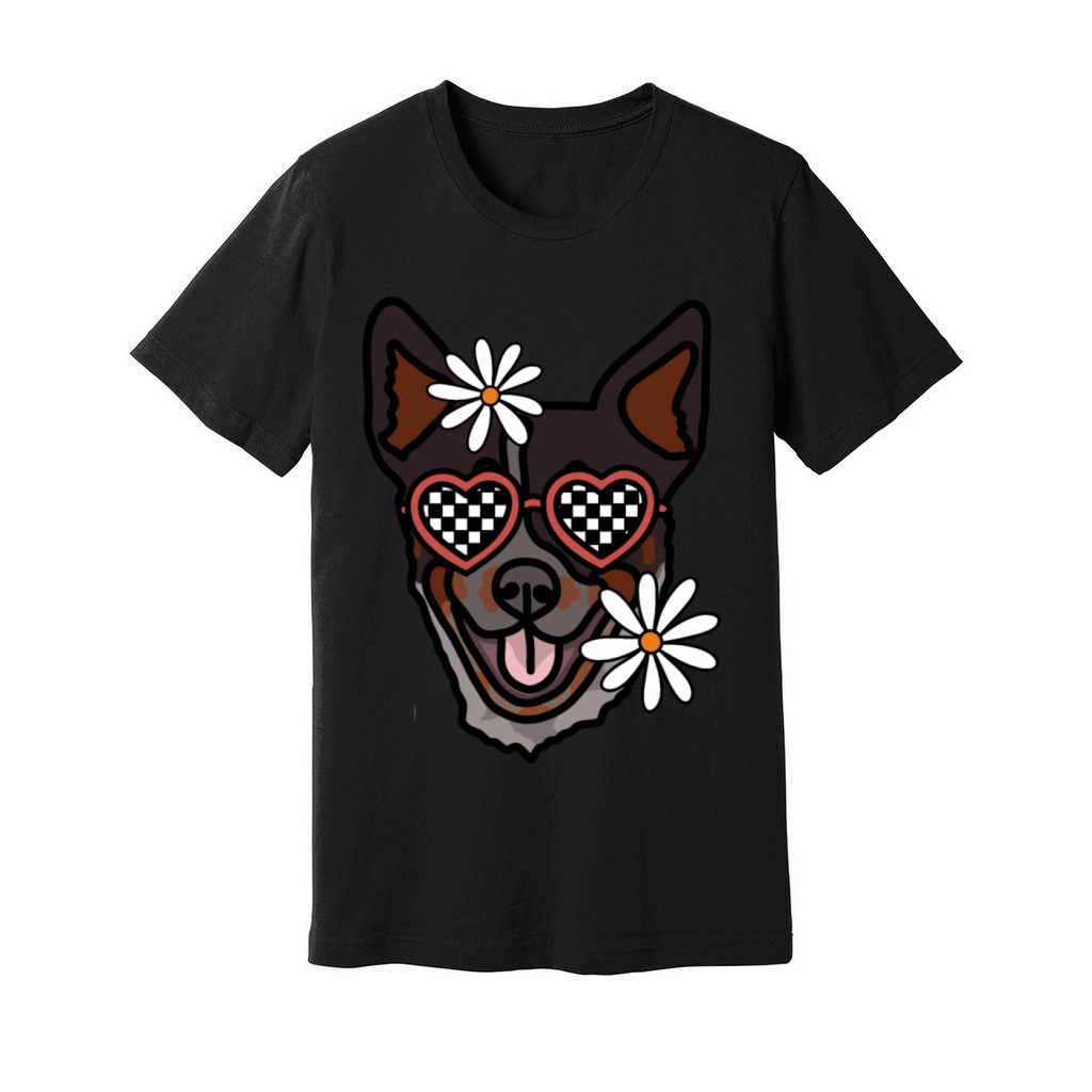 Heeler retro dog Unisex Jersey Tee