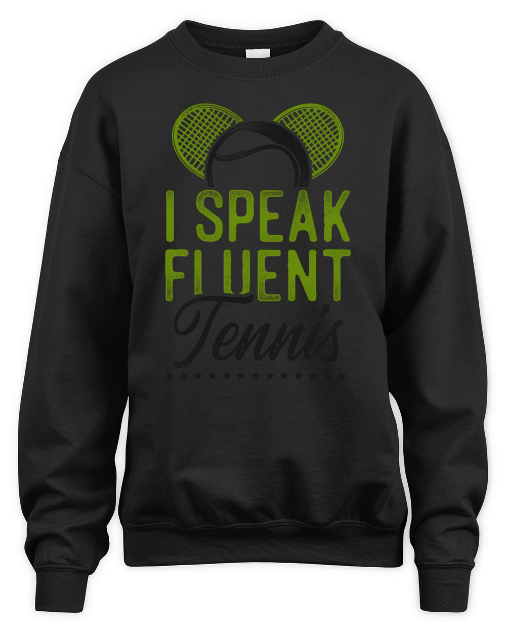 Funny Tennis Player Racket I Speak Unisex Premium Crewneck Sweatshirt