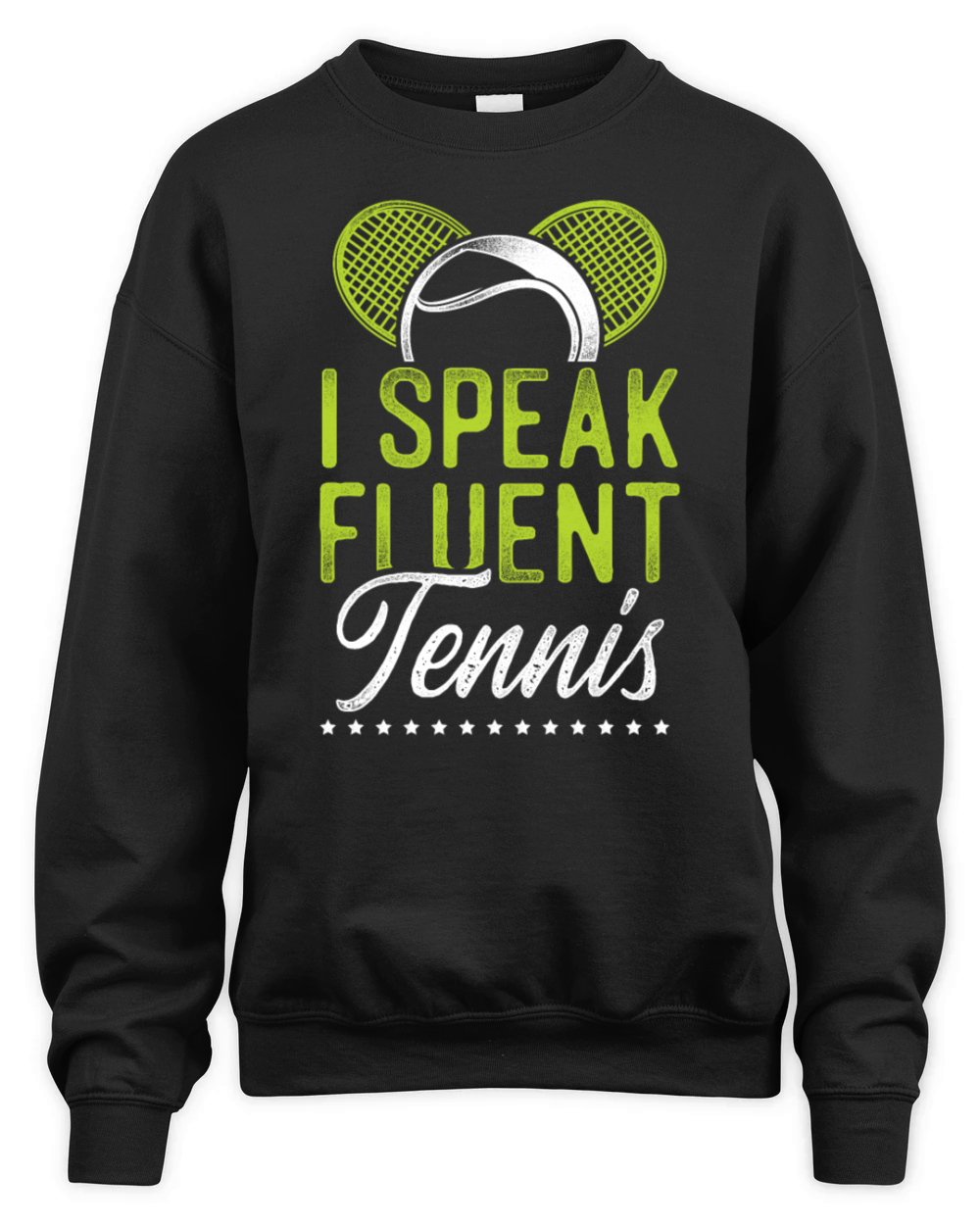 Funny Tennis Player Racket I Speak Unisex Premium Crewneck Sweatshirt
