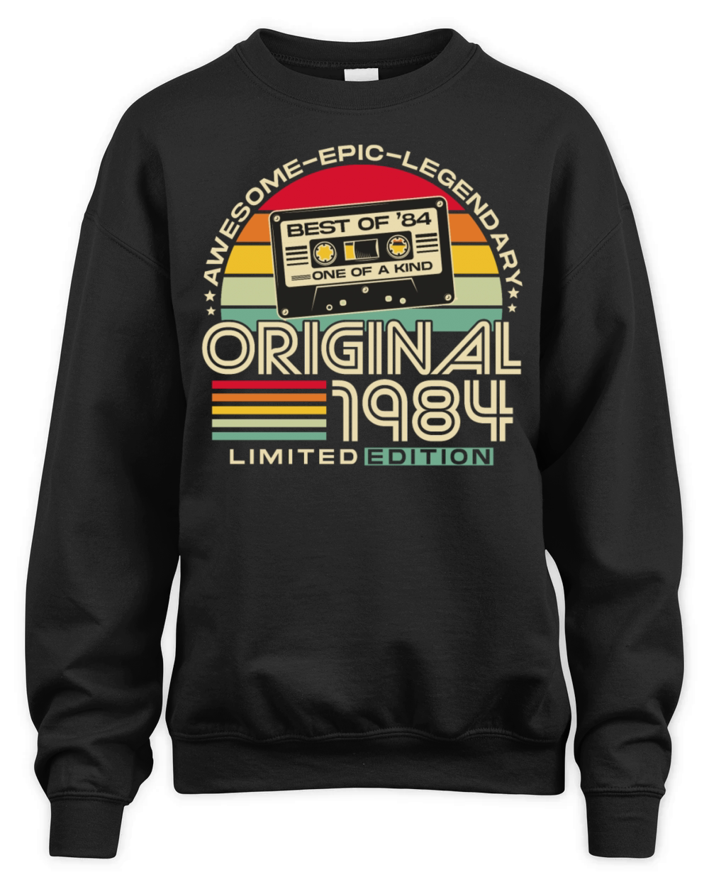 Vintage 1984 Retro 40th Birthday Unisex Premium Crewneck Sweatshirt
